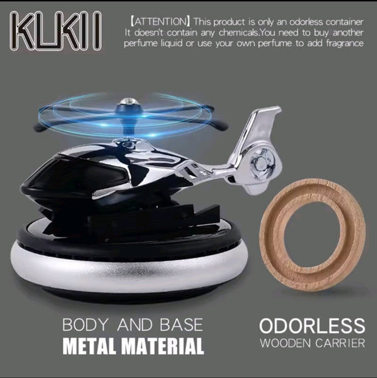 AxiOna&Unscented car ornaments DIY perfume solar rotating propeller helicopter air freshener decorations accessories interior dashboard