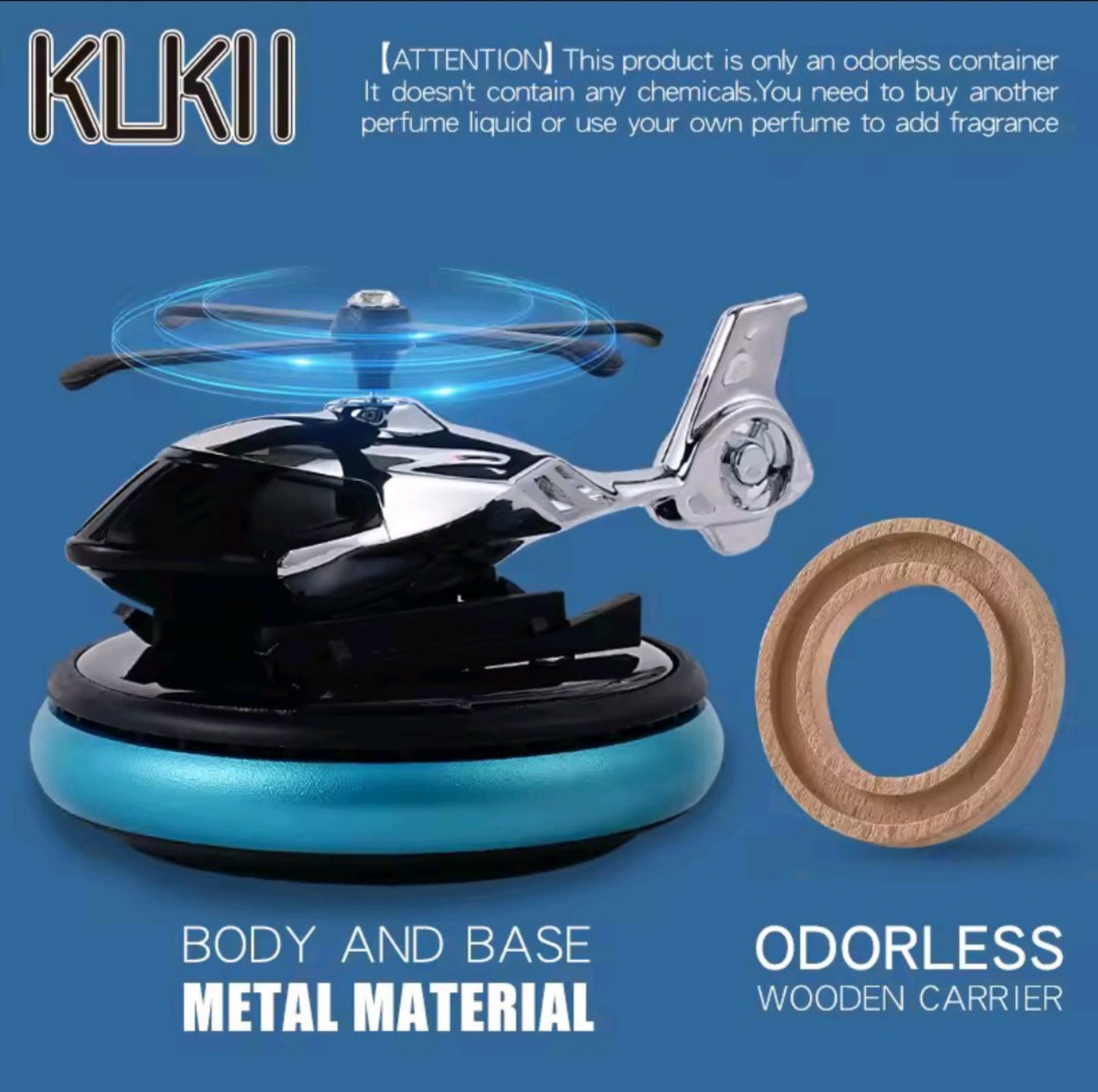 Unscented car ornaments DIY perfume solar rotating propeller helicopter air freshener decorations accessories interior dashboard