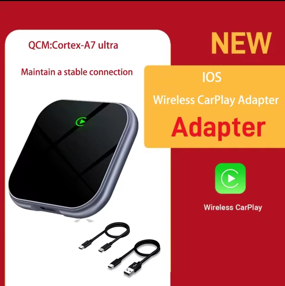 2in1 Wireless Carplay Adapter Android Auto USB Plug and Play Carplay Car for iPhone Apple Portable Al Box Wired/Wireless Carplay