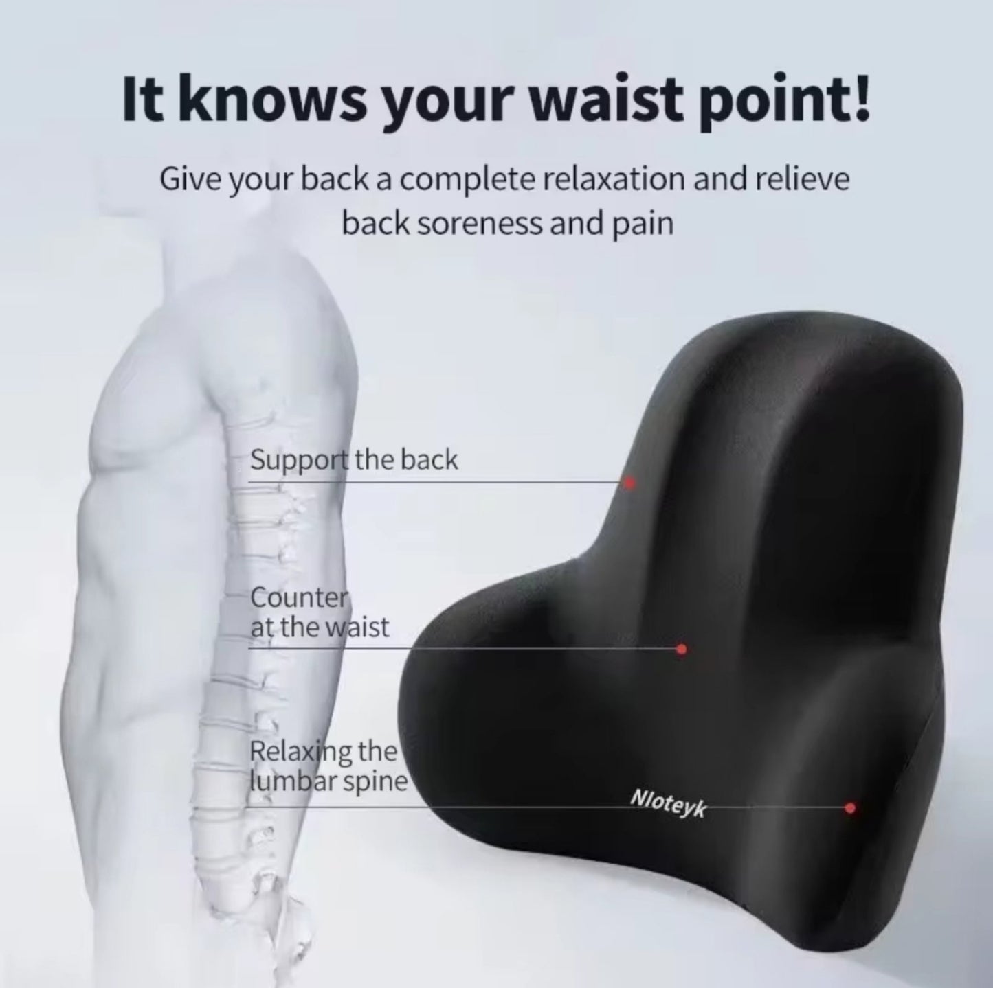 Memory Foam Car Neck Cushion Car Lumbar Support For Car Supplies Universal Neck Pillow Waist Cushion Car Seat Car Accessories